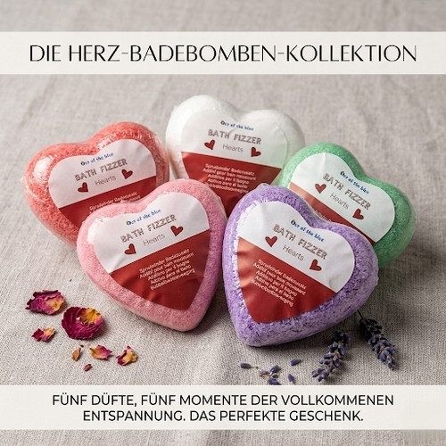 Badebomben herz set - badebomben, pack